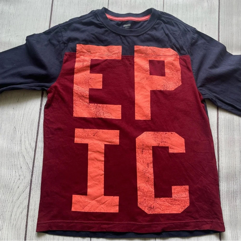 Gymboree Navy Blue Long Sleeve Epic Shirt Size XL (14)